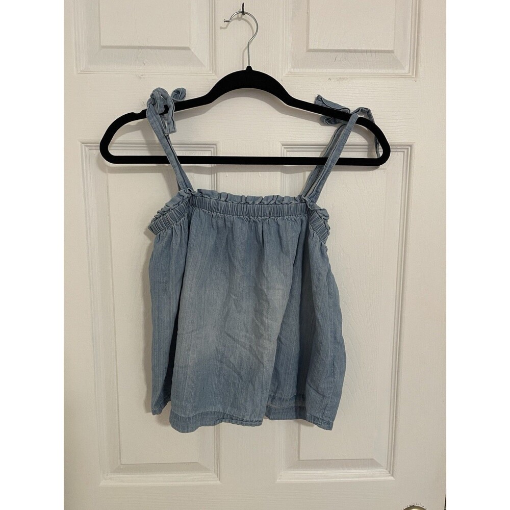 Hollister Women’s Size Medium Denim Babydoll Halter Top Lightweight